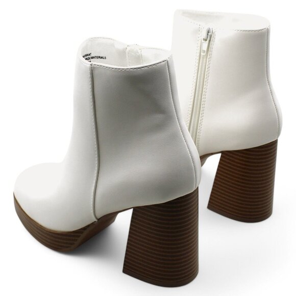 Sugar Womens Faux Leather Embossed Ankle Boots - Picture 7 of 8